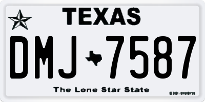 TX license plate DMJ7587