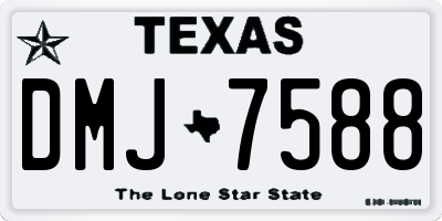 TX license plate DMJ7588