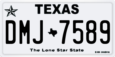 TX license plate DMJ7589