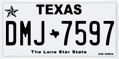 TX license plate DMJ7597