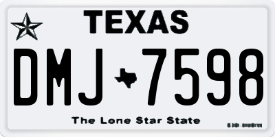 TX license plate DMJ7598