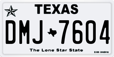TX license plate DMJ7604