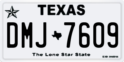 TX license plate DMJ7609