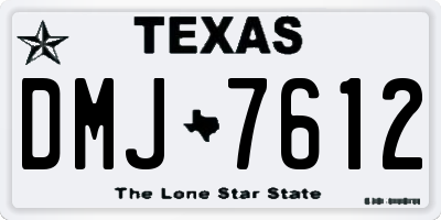 TX license plate DMJ7612