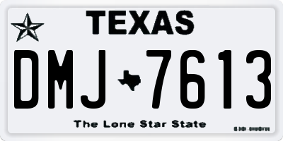 TX license plate DMJ7613