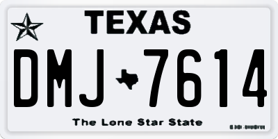 TX license plate DMJ7614