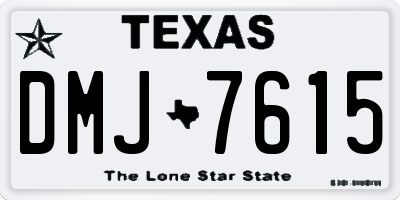 TX license plate DMJ7615