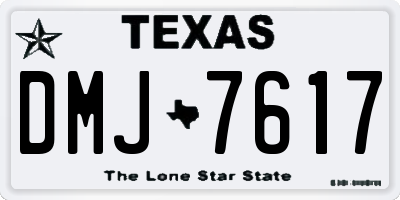 TX license plate DMJ7617