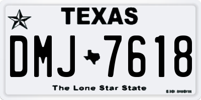 TX license plate DMJ7618