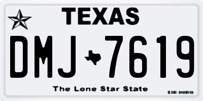 TX license plate DMJ7619