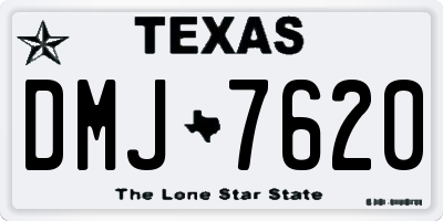 TX license plate DMJ7620