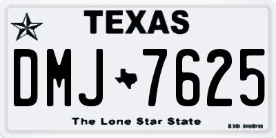 TX license plate DMJ7625