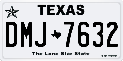 TX license plate DMJ7632