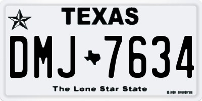 TX license plate DMJ7634