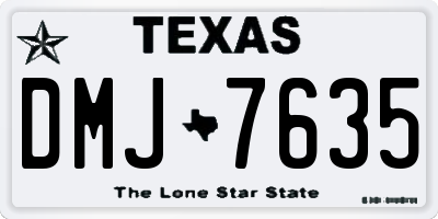 TX license plate DMJ7635