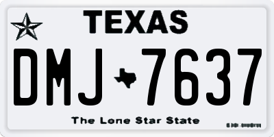 TX license plate DMJ7637