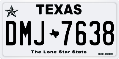 TX license plate DMJ7638