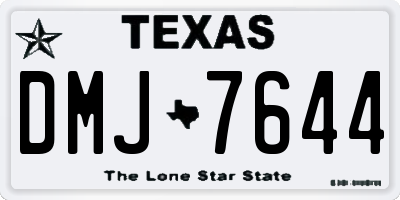 TX license plate DMJ7644