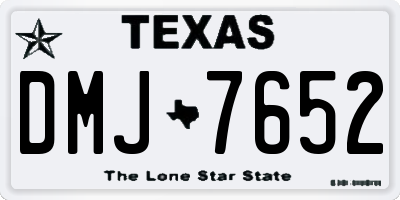 TX license plate DMJ7652