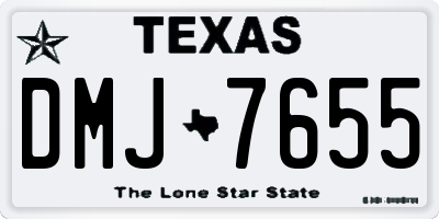 TX license plate DMJ7655