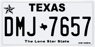 TX license plate DMJ7657