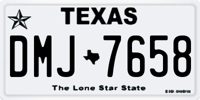 TX license plate DMJ7658