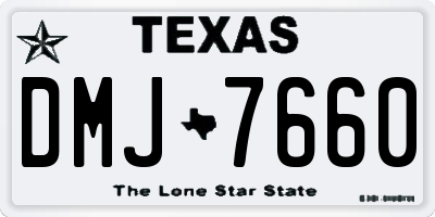 TX license plate DMJ7660