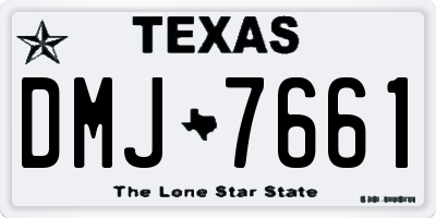 TX license plate DMJ7661