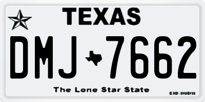 TX license plate DMJ7662