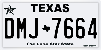 TX license plate DMJ7664
