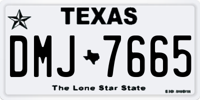 TX license plate DMJ7665