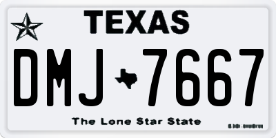 TX license plate DMJ7667