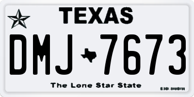 TX license plate DMJ7673