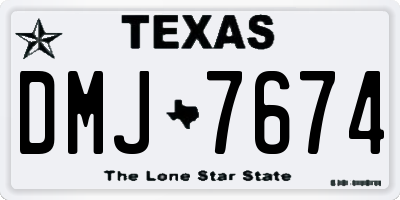 TX license plate DMJ7674
