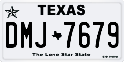 TX license plate DMJ7679