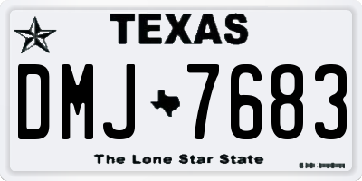 TX license plate DMJ7683