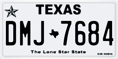 TX license plate DMJ7684