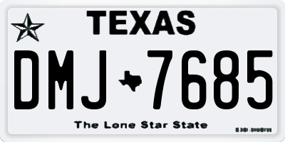 TX license plate DMJ7685