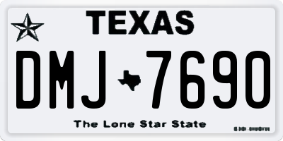 TX license plate DMJ7690