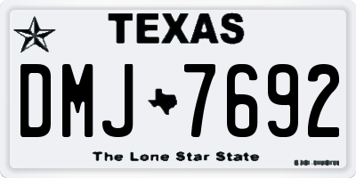 TX license plate DMJ7692
