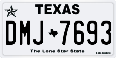 TX license plate DMJ7693