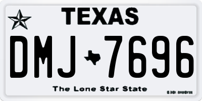 TX license plate DMJ7696