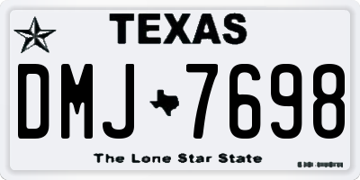 TX license plate DMJ7698