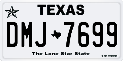 TX license plate DMJ7699