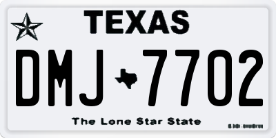 TX license plate DMJ7702