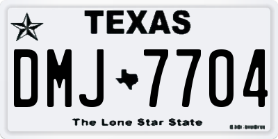 TX license plate DMJ7704