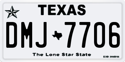 TX license plate DMJ7706