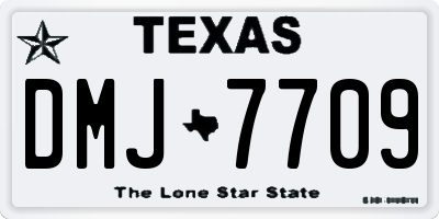 TX license plate DMJ7709