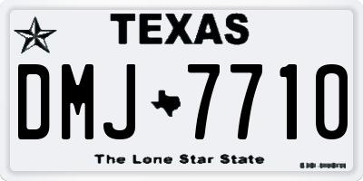 TX license plate DMJ7710