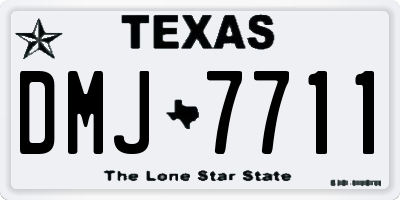 TX license plate DMJ7711